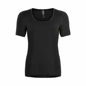 Schiesser T-shirt Top, Farve: Sort, Størrelse: 36, Dame