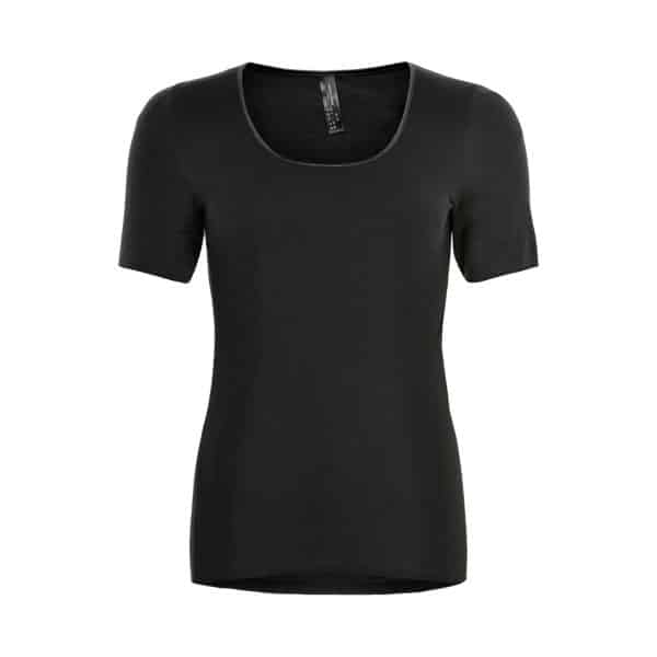 Schiesser T-shirt Top Sort, Størrelse: 46, Farve: Sort, Dame