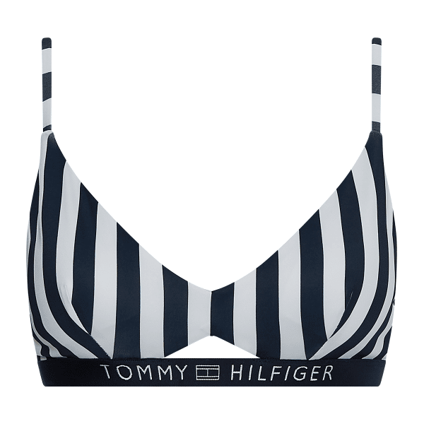 Tommy Hilfiger Lingeri Bikini Top, Farve: Sort/Hvid, Størrelse: XS, Dame