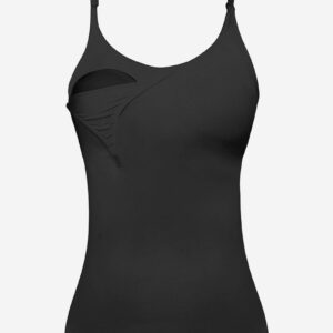 Milker Betty ammetop med indbygget bh, økologisk bambus, sort - Milker - Lingerie - Buump
